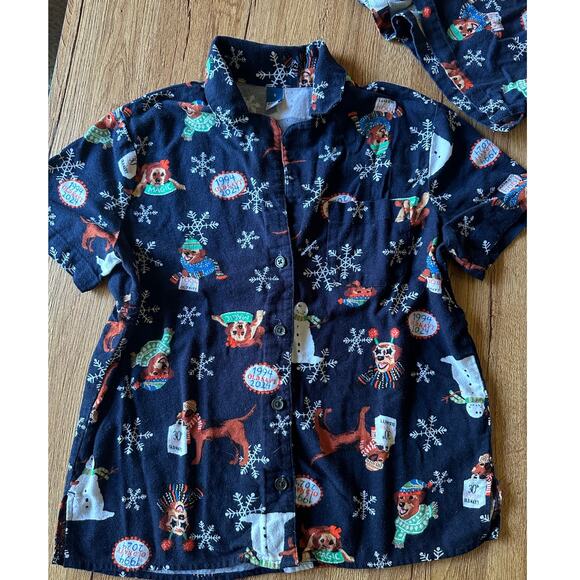 Old Navy Holiday Doggy Patterned Pajama Set Size Small - Picture 4 of 8